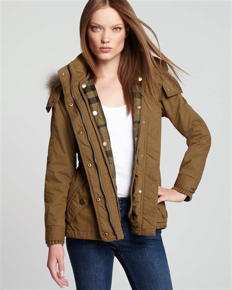 burberry hooded jacket women& 39|burberry brit anorak jacket.